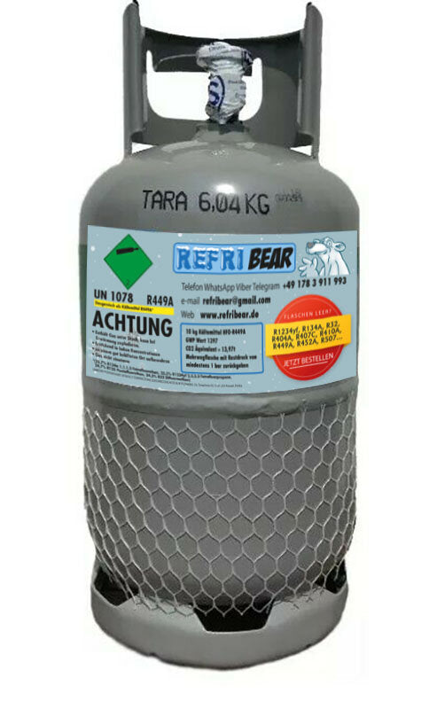 R449A 10kg in Eigentumsflasche Mehrweg Stahl